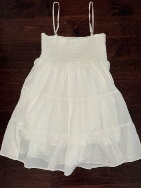 Pinch White Smocked Top with Elastic Detail